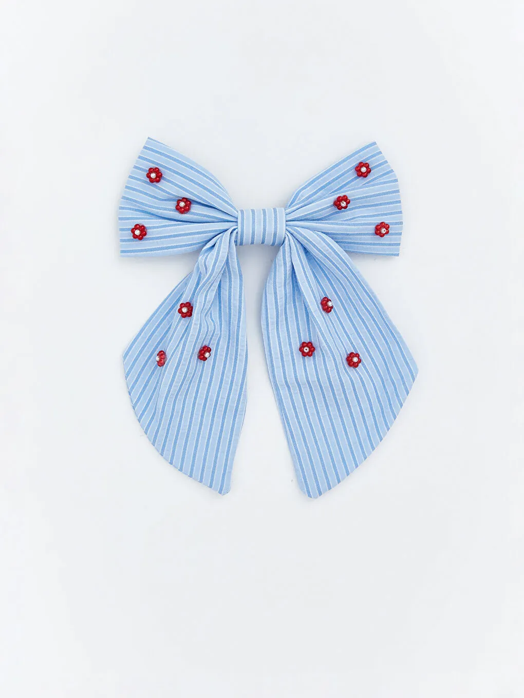 条纹蝴蝶结发夹