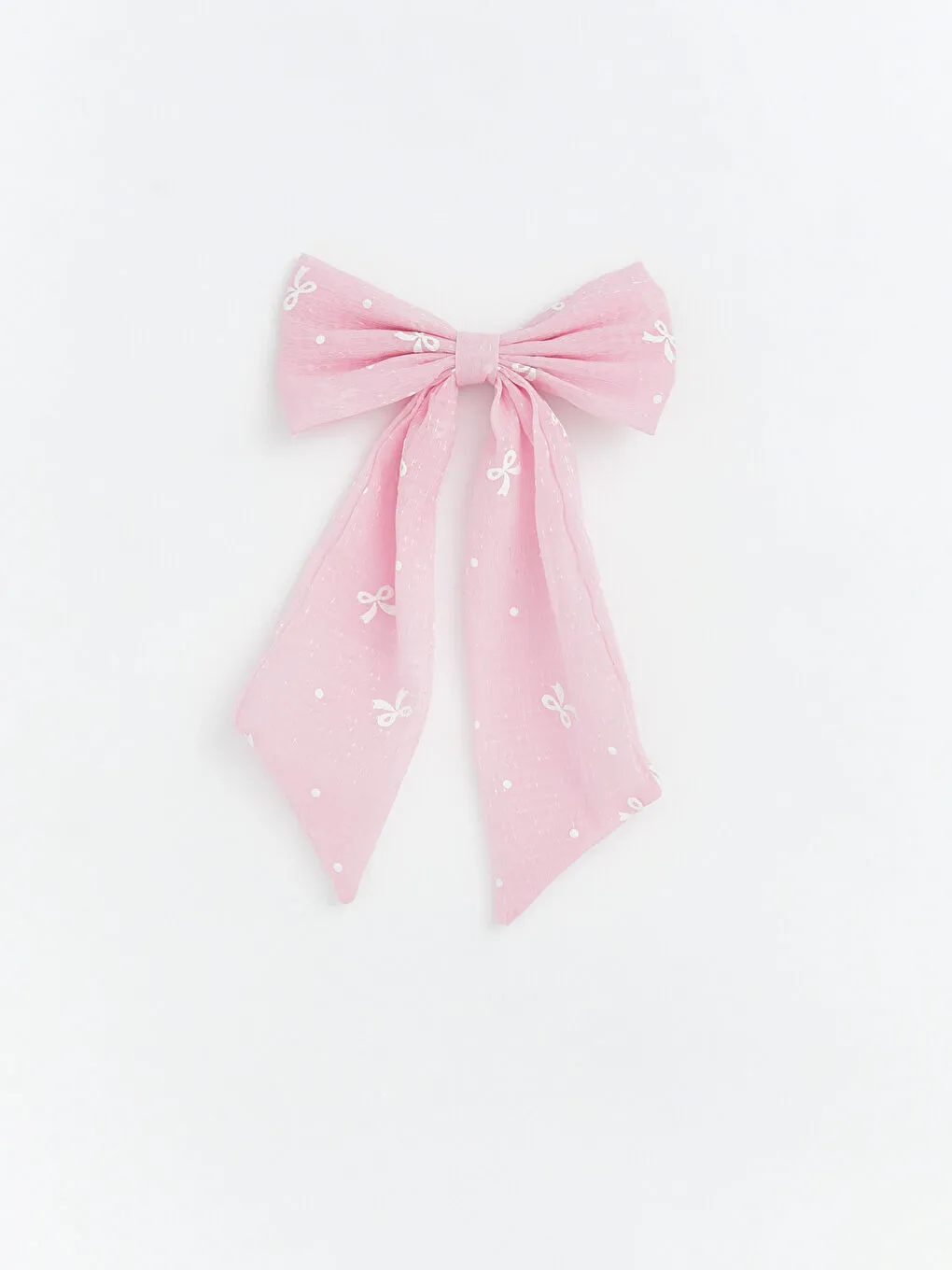 粉色蝴蝶结发夹