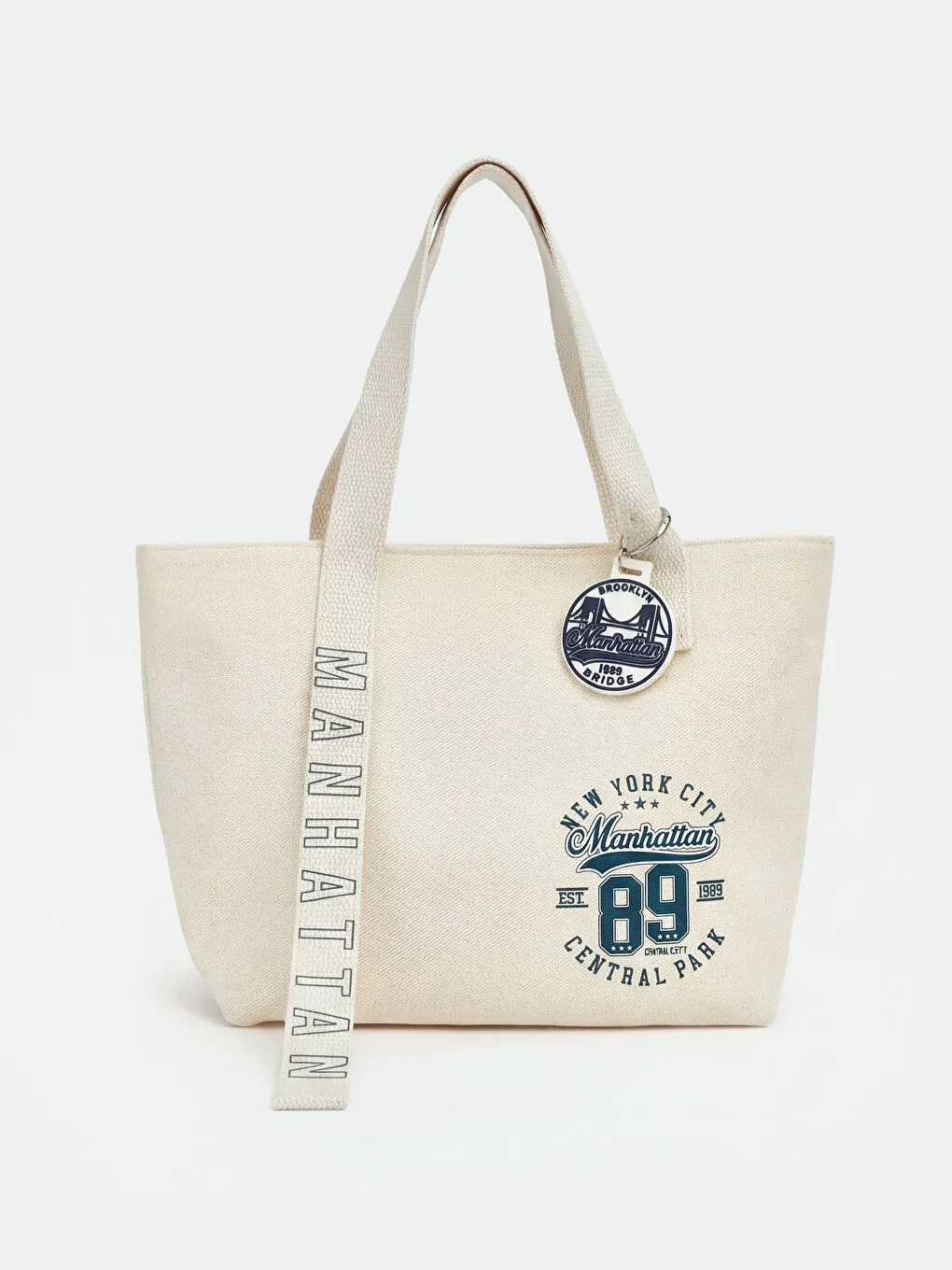 印花女孩帆布单肩包