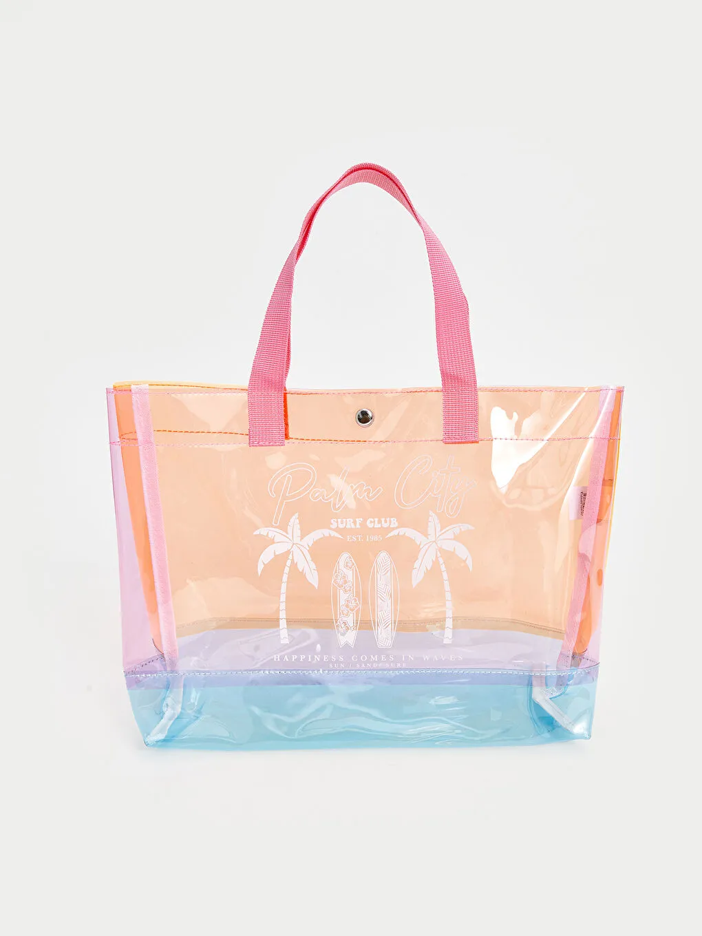 印花女孩沙滩包