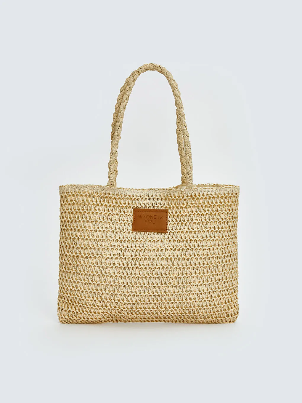 草编女孩单肩包