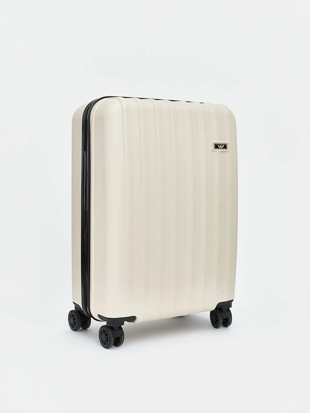 白色锁扣细节行李箱