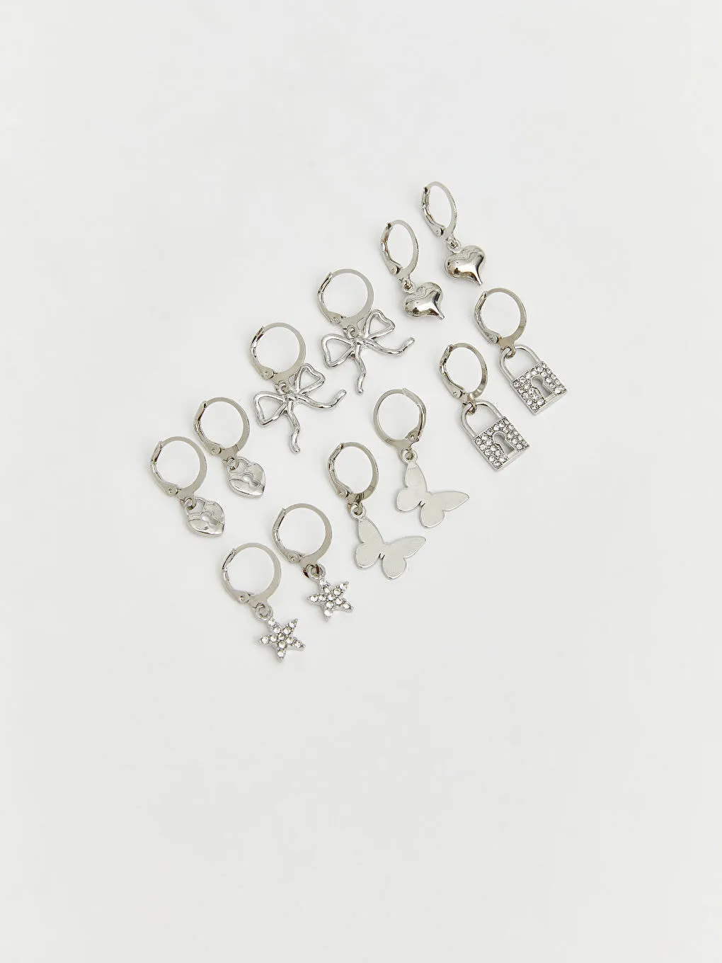 混合灰色女士耳环套装