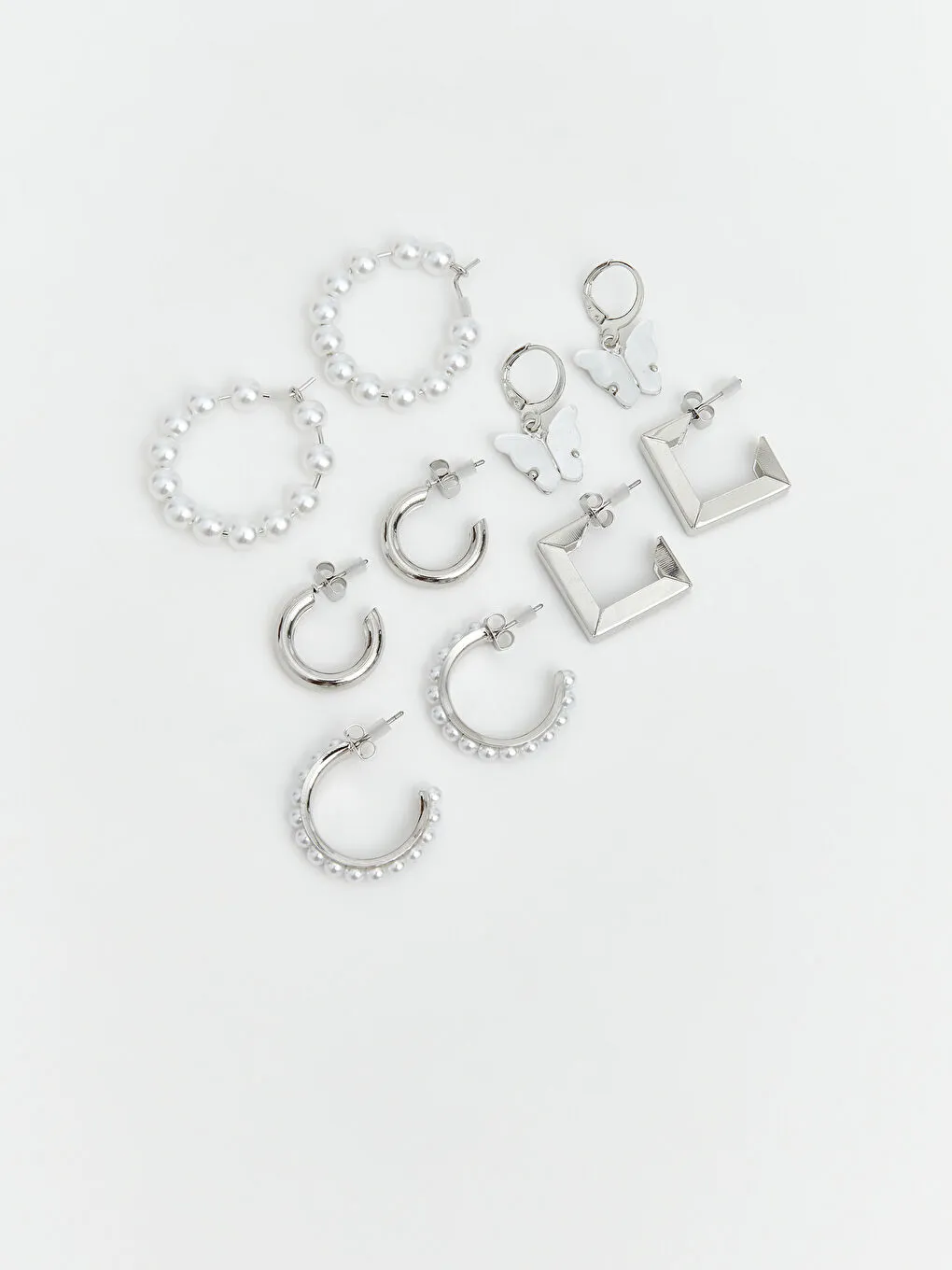 混合灰色女士耳环套装