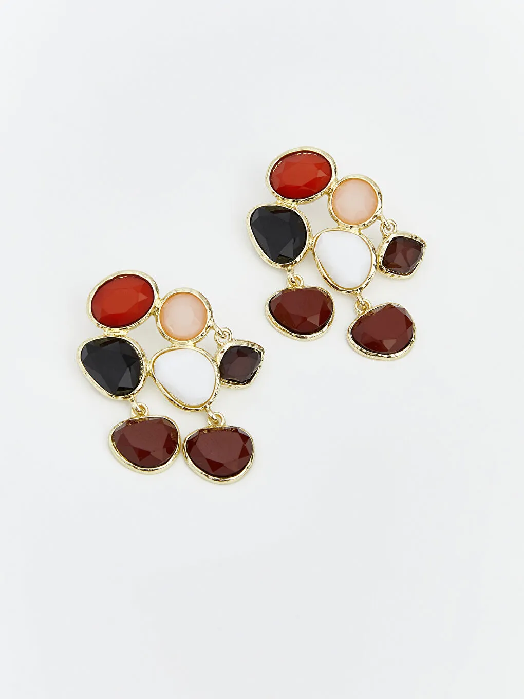 女士彩色宝石耳环