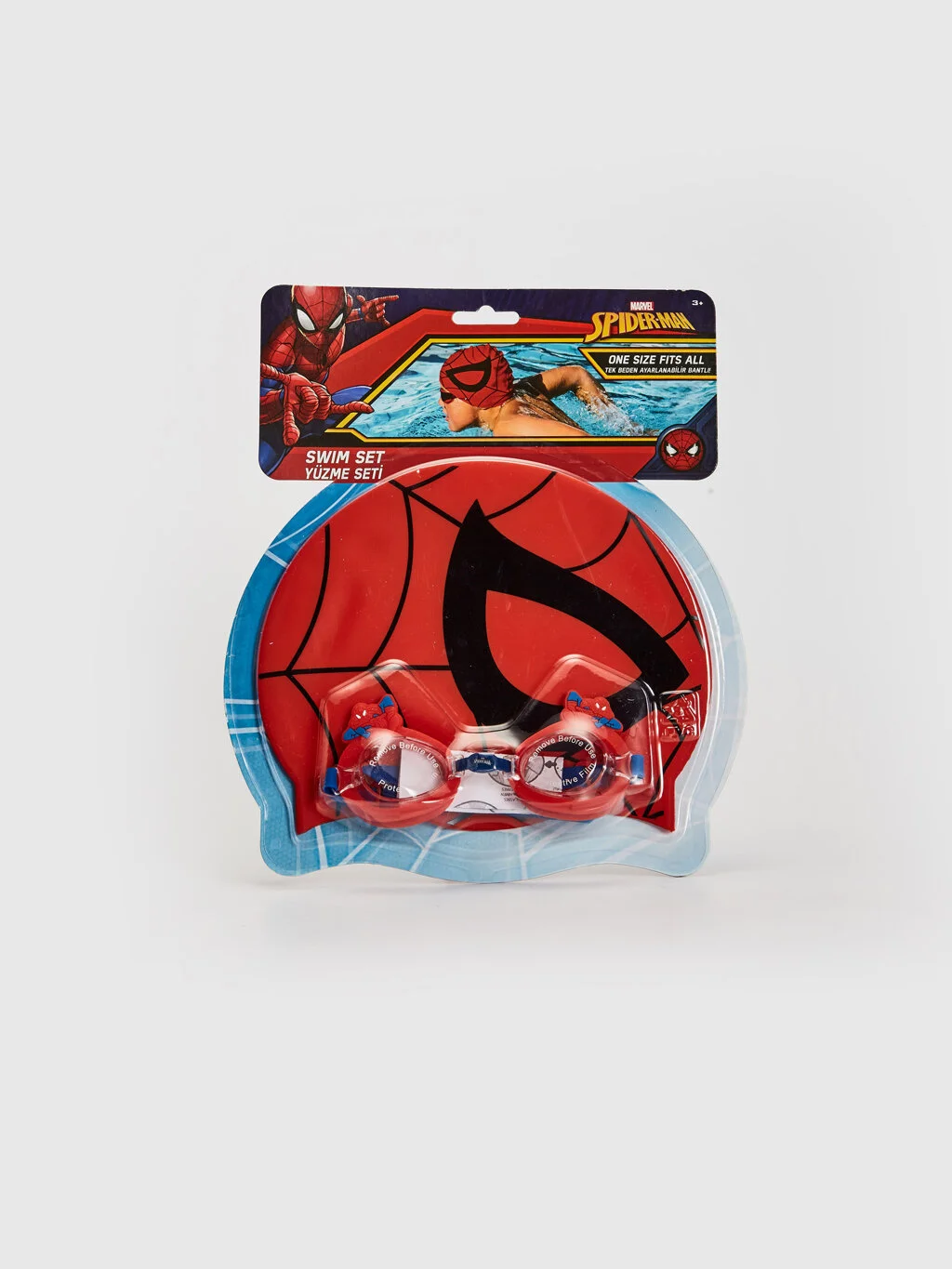 蜘蛛侠游泳眼镜鼻夹套装